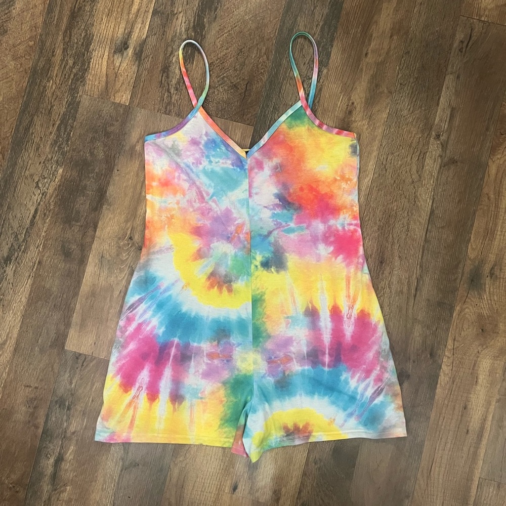 Tie dye rainbow romper
